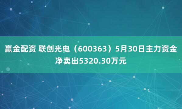 赢金配资 联创光电（600363）5月30日主力资金净卖出5320.30万元